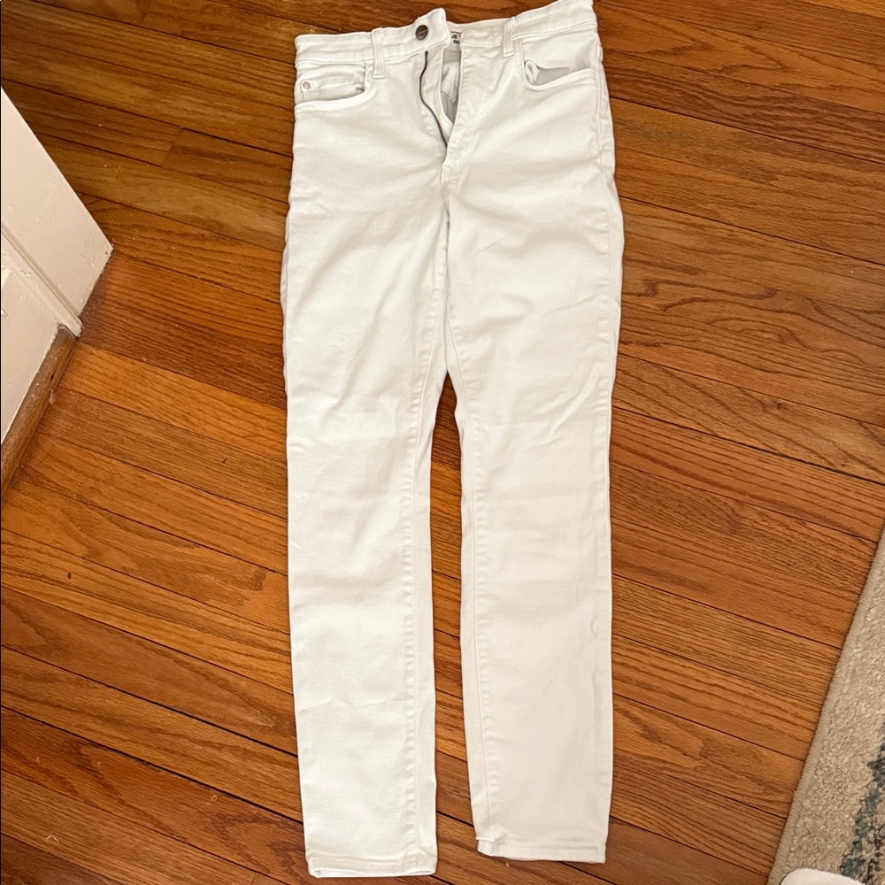 H&M Women's Cream Skinny Jeans